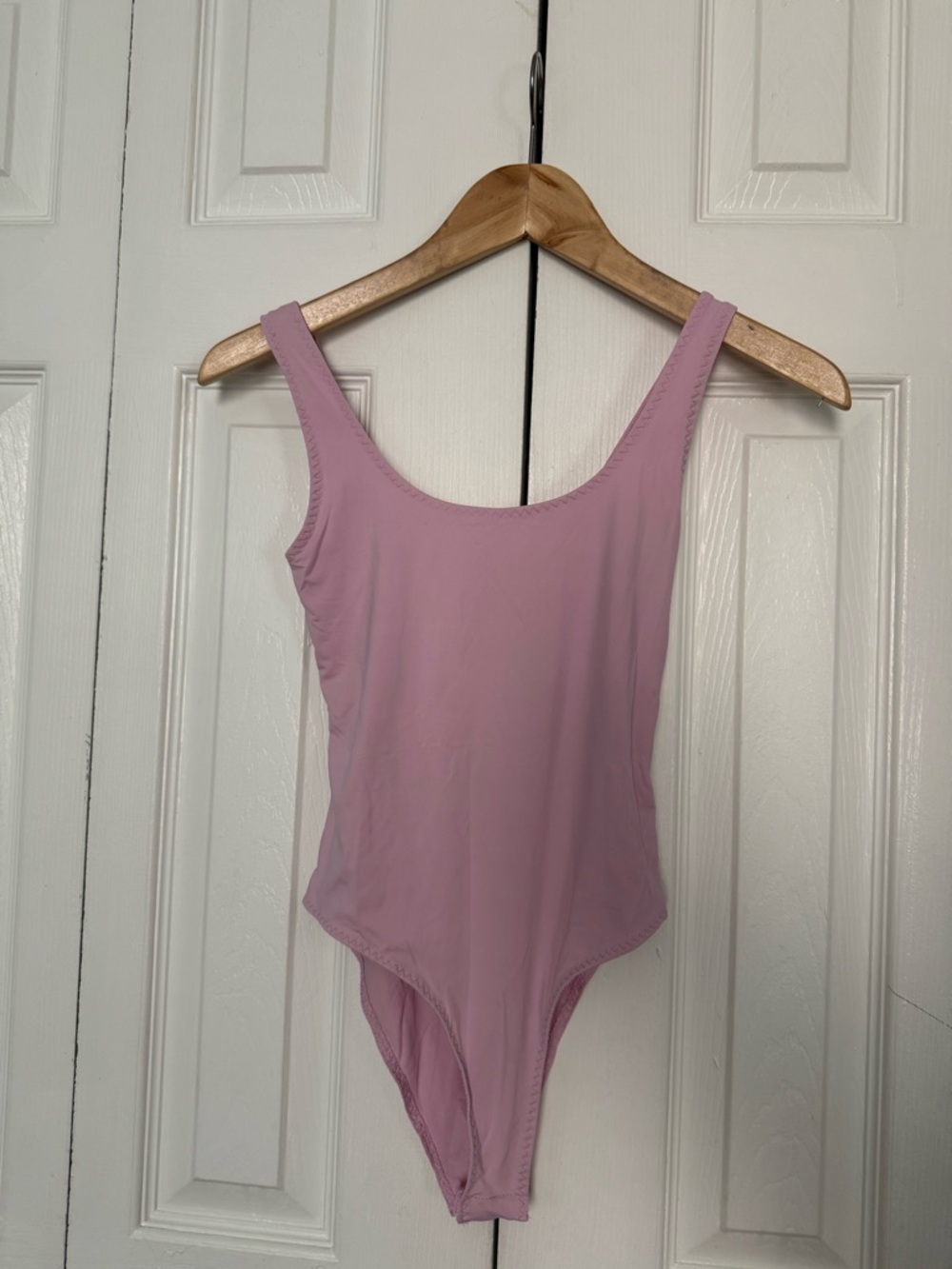 Zara Kids One-Piece Scoop Swimsuit in Light Mauve